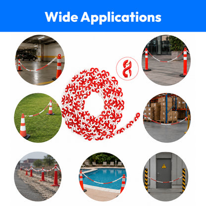 S Hook Type Plastic Safety Chain Barrier Cone-Thickness-6mm
