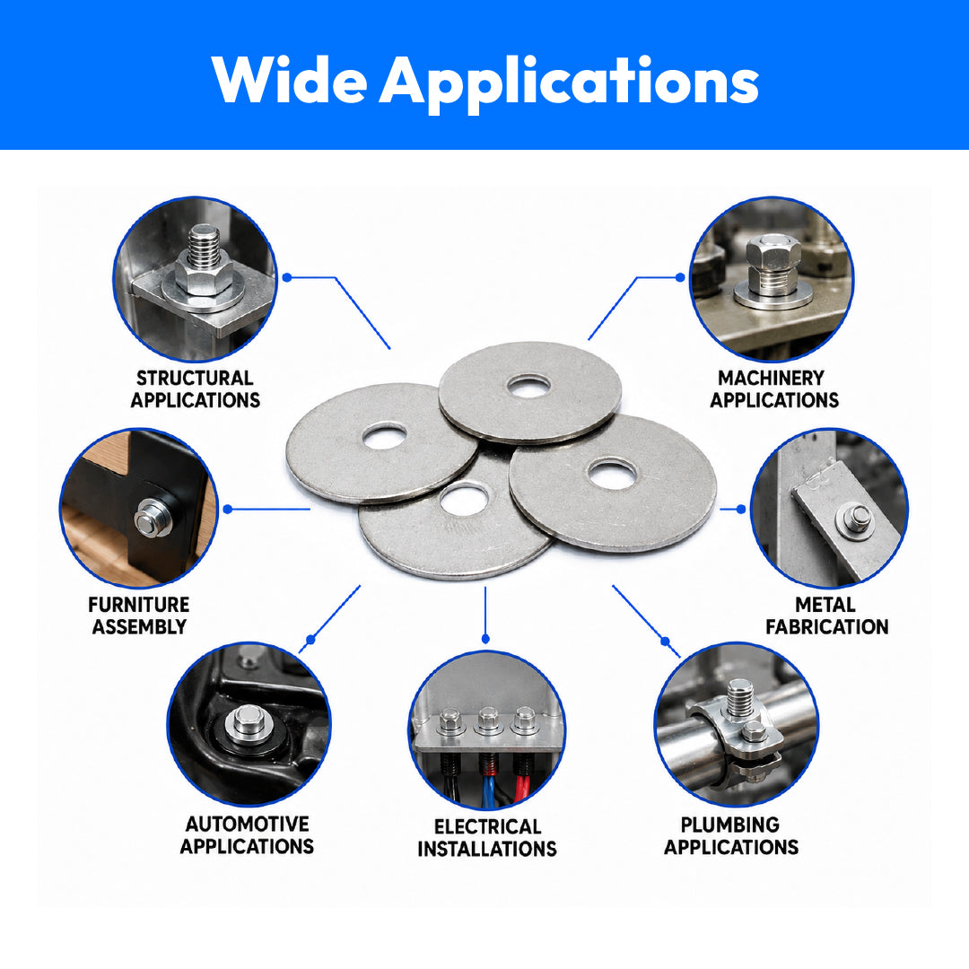 SS Plain Washer 1/2"IDx1"OD -50 Pack
