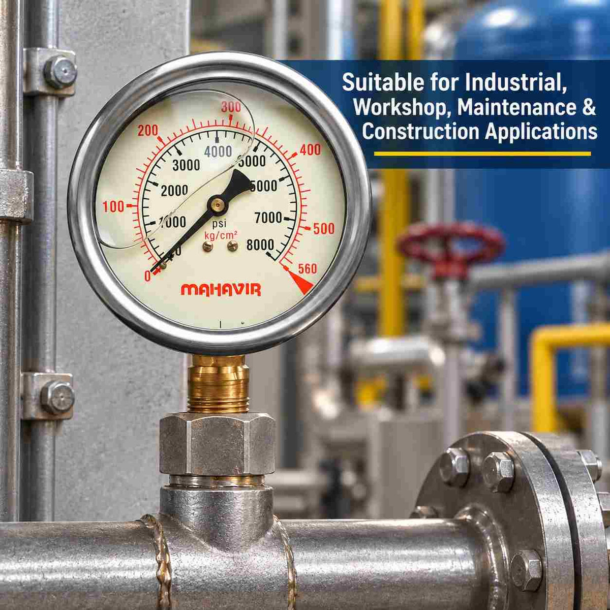 Implemental SS Glycerin Filled Pressure Gauge - 1
