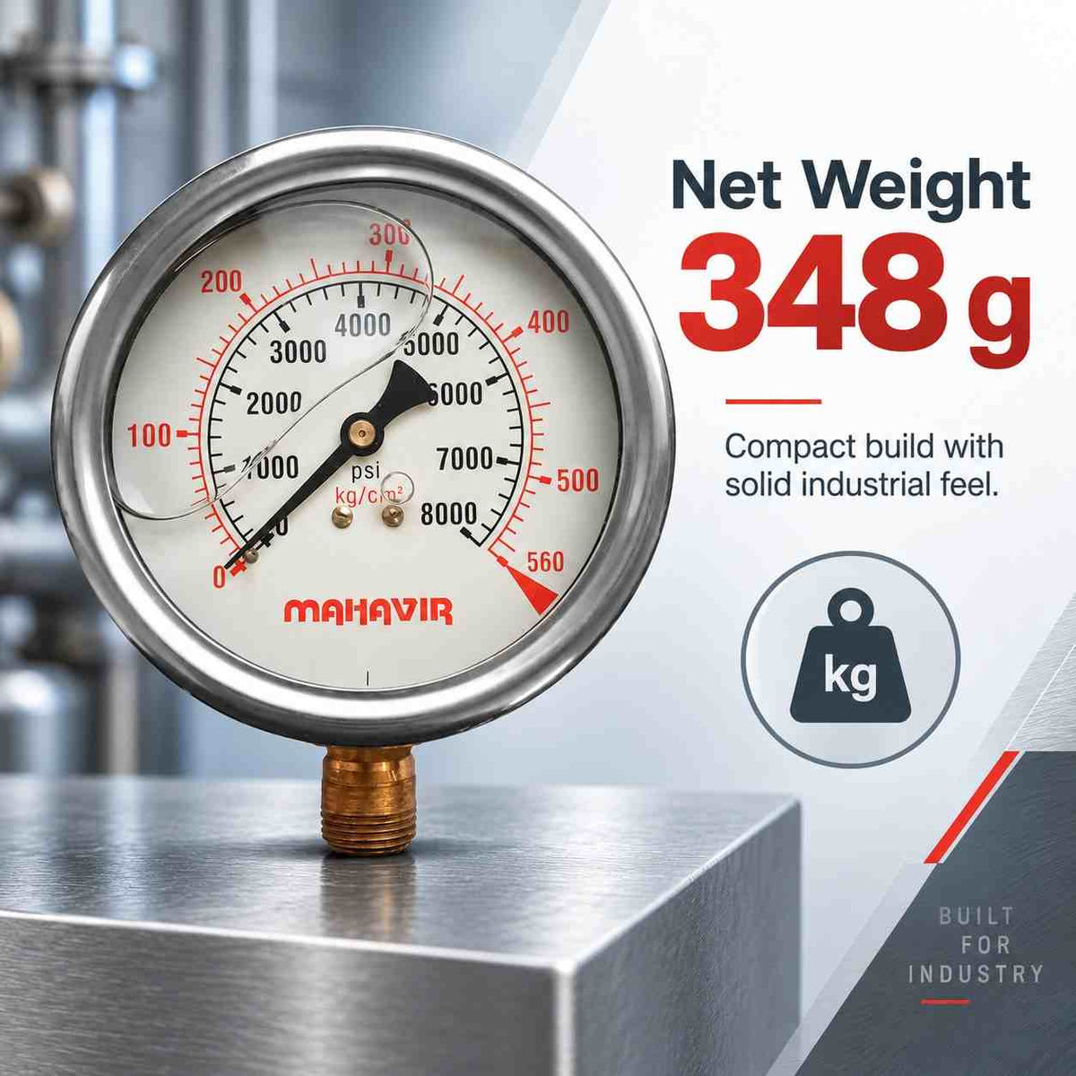 Implemental SS Glycerin Filled Pressure Gauge - 1