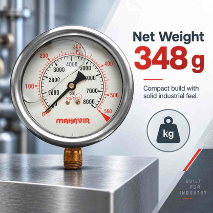 Implemental SS Glycerin Filled Pressure Gauge - 1