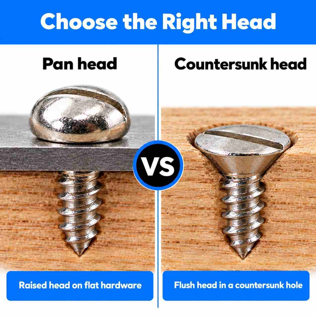 SS PanHead Self Tapping Wood Screws-4MM