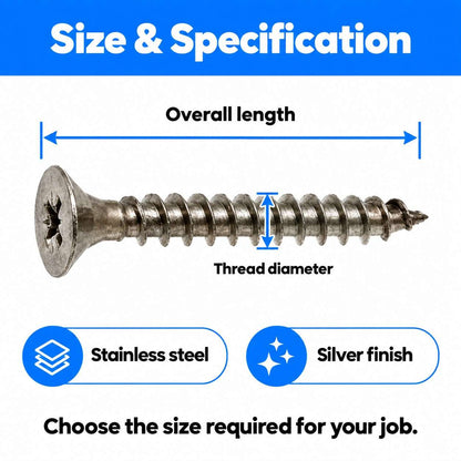 SS Self Tapping Screws-Flat CSK Philips Head (Pech)