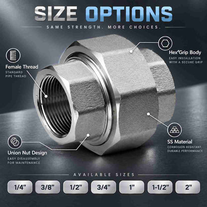 Implemental SS Union Pipe Fitting - 1