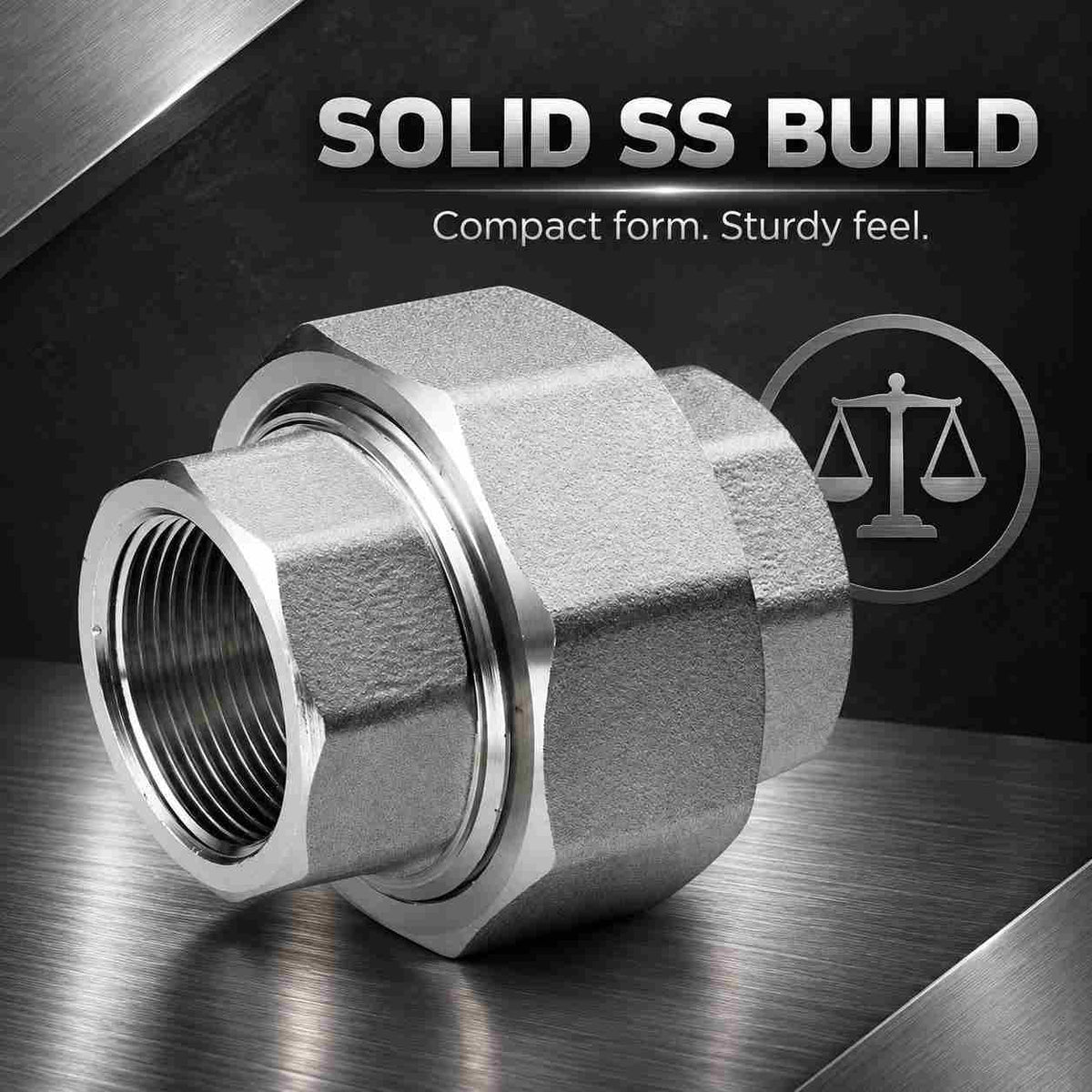 Implemental SS Union Pipe Fitting - 1