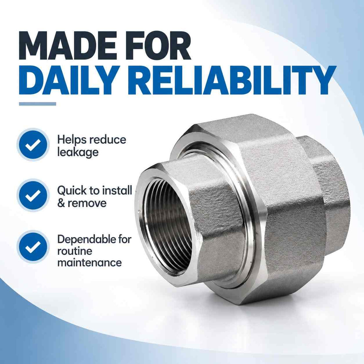 Implemental SS Union Pipe Fitting - 1