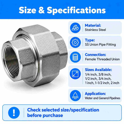 SS Union Pipe Fitting