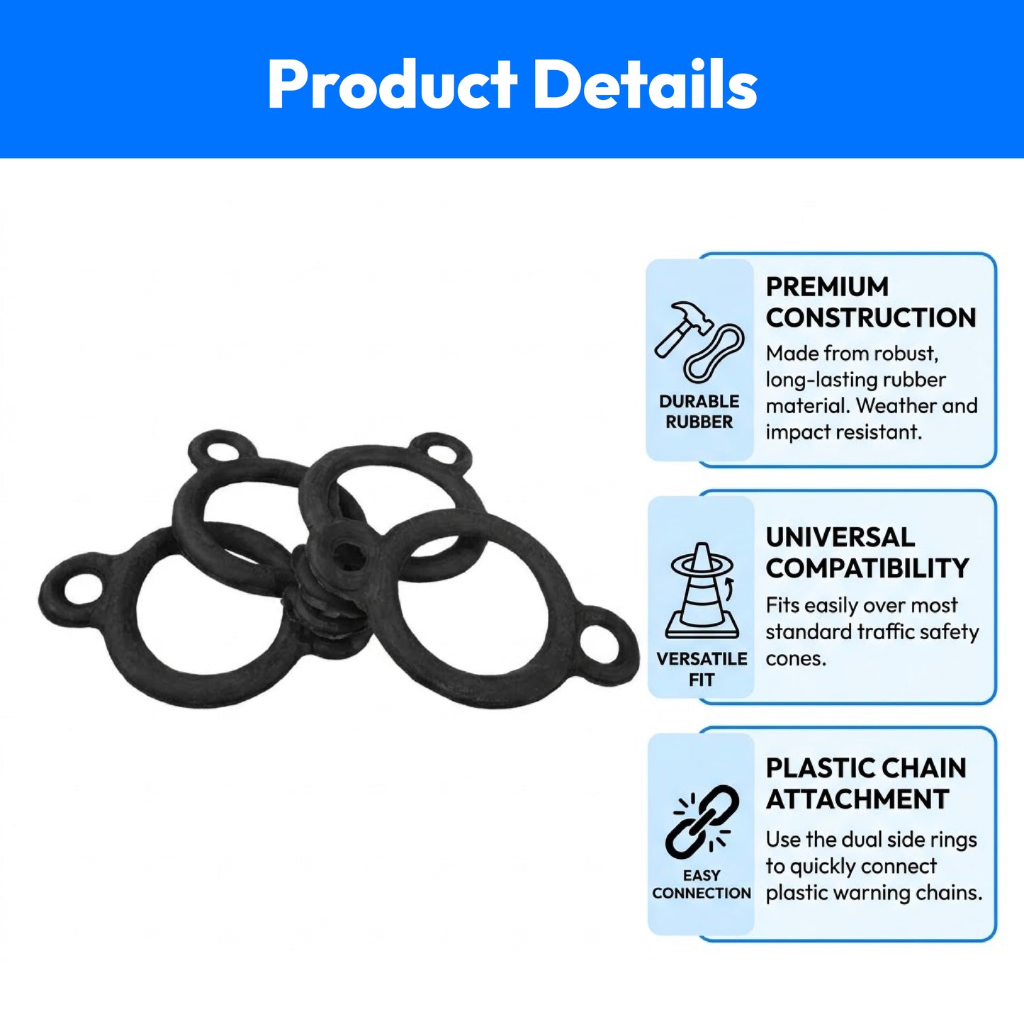 Safety Cone Rubber Ring (Pack of 15)