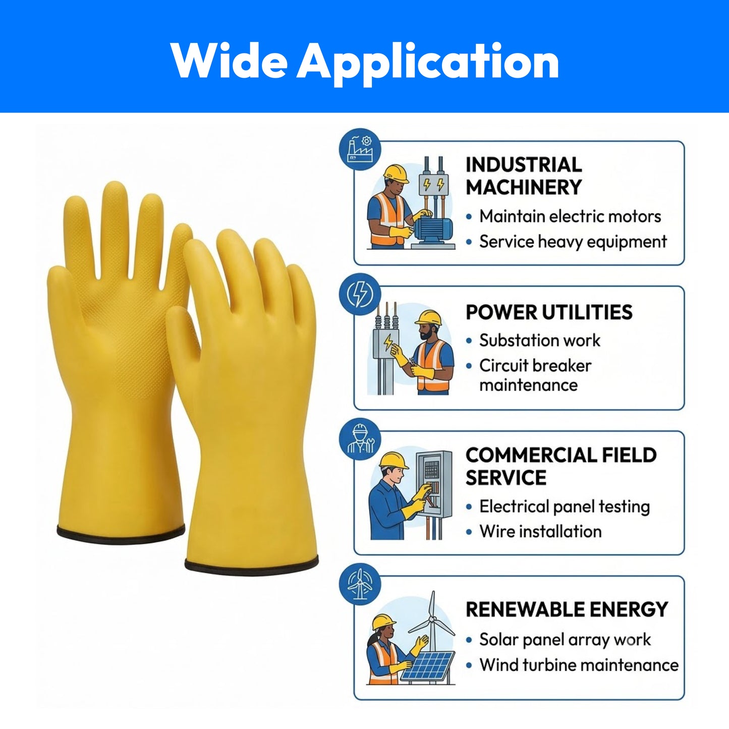 Vidyut Electrical Insulated Safety Gloves KVA-11000-355MM