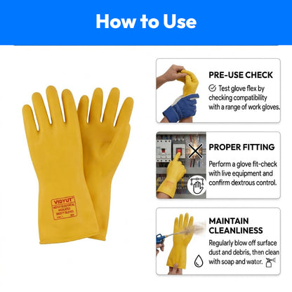 Vidyut Electrical Insulated Safety Gloves KVA-11000-355MM