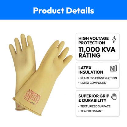 Vidyut Electrical Insulated Safety Gloves KVA-11000-355MM
