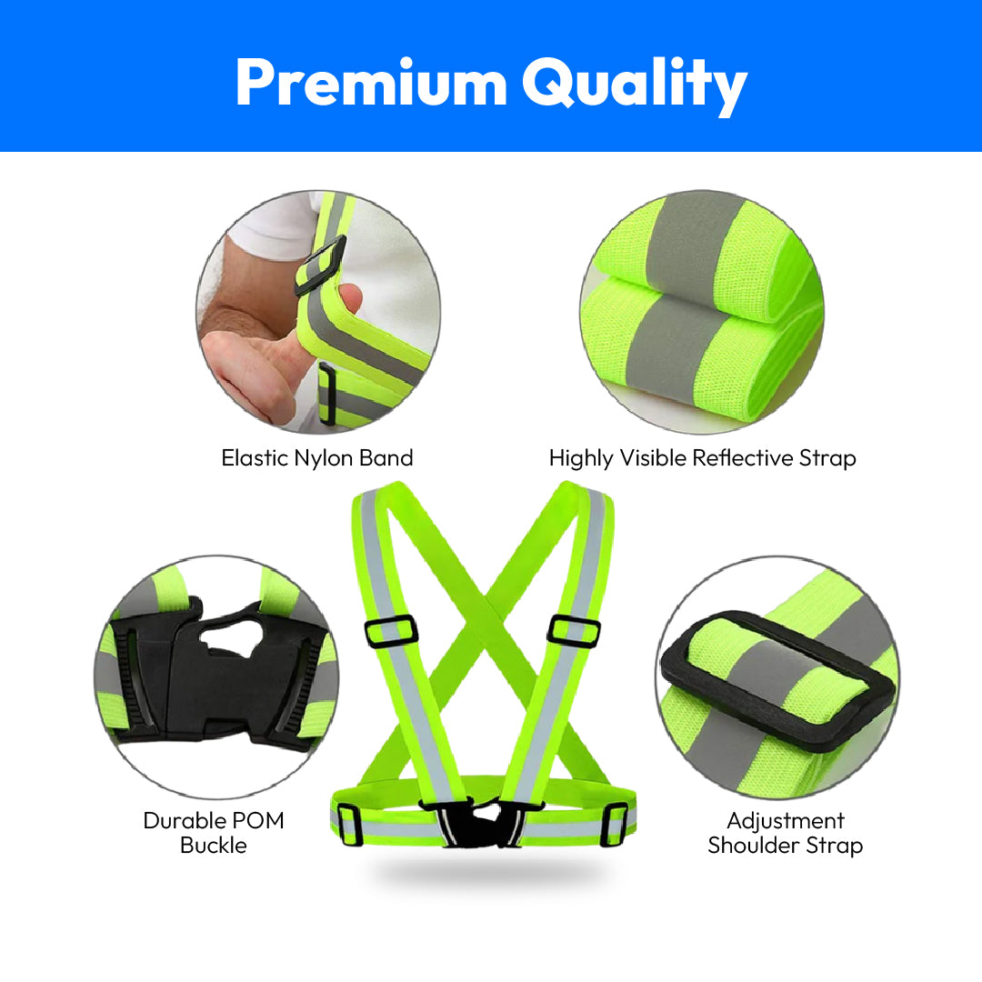 Safety Reflective Vest Belt High Visibility Gear Stripe (2inch)