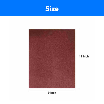 Sand Paper/Emery Paper/Sanding Paper Waterproof For Wood and Metal 9 x 11 Inch (Pack of 5) Regmar