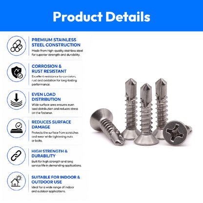 CSK Self Tapping Steel Screws-6MM (Pech)