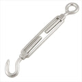 Silver Tone Hook Eye Turnbuckle 12MM-2Pcs
