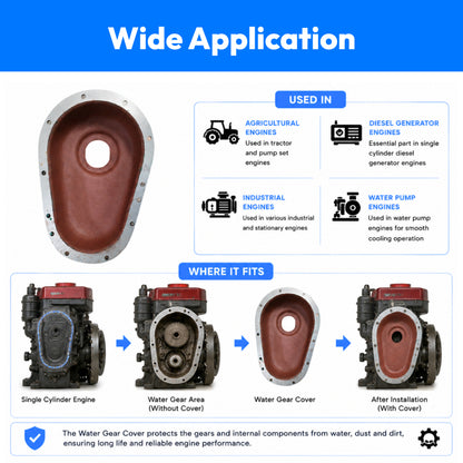 Water Gear Cover for Single Cylinder Engine – Strong Protection, Reliable Performance!
