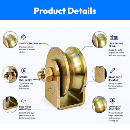 Sliding Gate Wheel-100MM Gate Roller U Track Rollers
