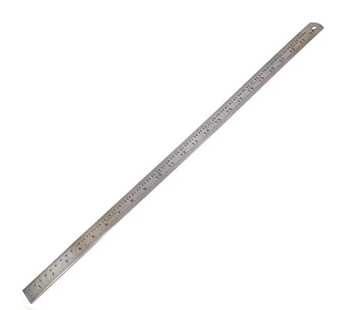Stainless Steel Ruler Machinist Engineer Ruler, Metric Ruler (60 Cm / 24 Inch)