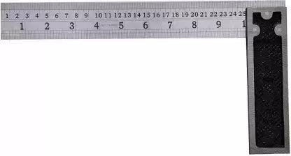 Stainless Steel Try Square Scale Ruler Measurement Tool-90 Degree 10''
