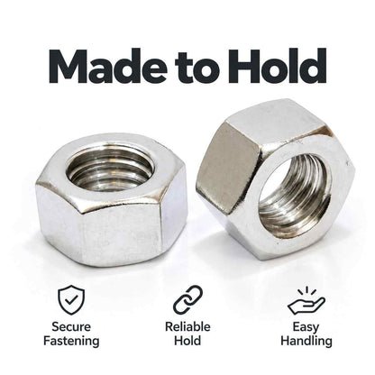 Implemental Stainless Hex Nut Bolt Dropper, 304 18-8 Stainless Steel Nuts1/2"x13-100 Pack - 1