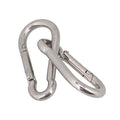 Steel Spring Snap Carabiner Hook - Pack of 2