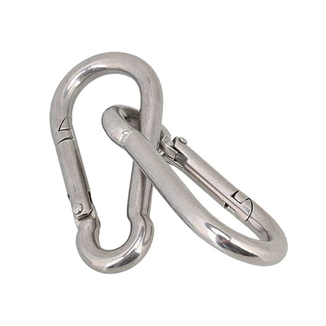 Steel Spring Snap Carabiner Hook - Pack of 2