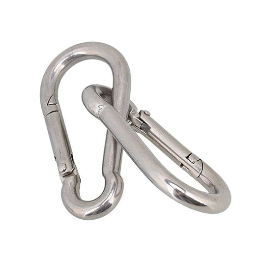 Steel Spring Snap Carabiner Hook - Pack of 2