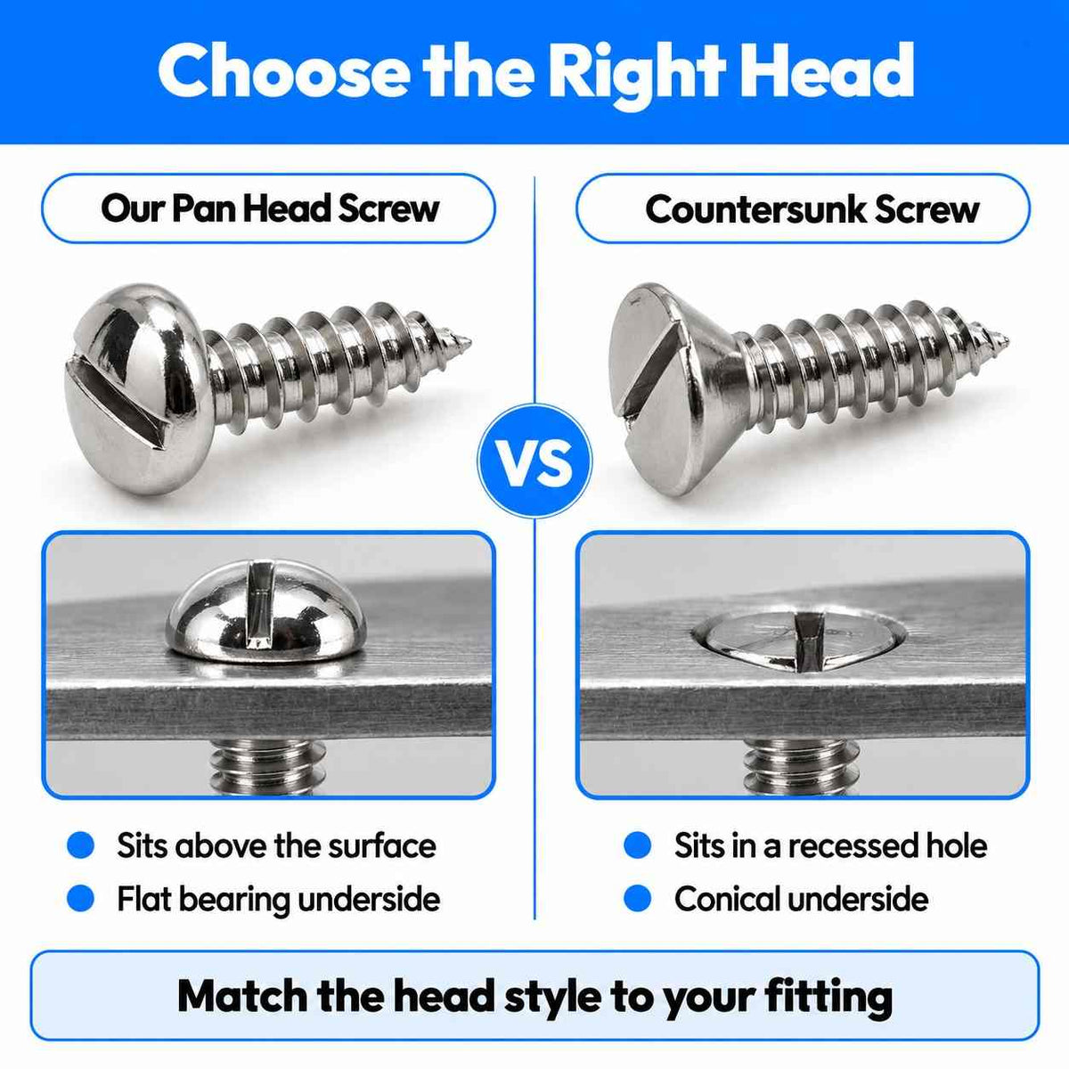 Steel Screw Pan Head Self Tapping Screw-8MM