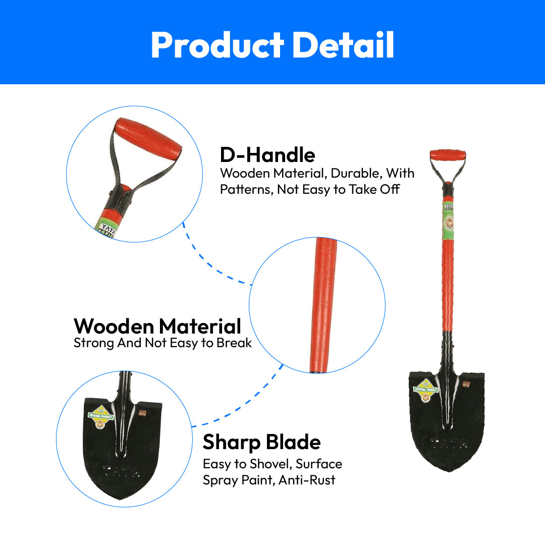 Tata Agrico Round Shovel Wooden Handle (Belcha)