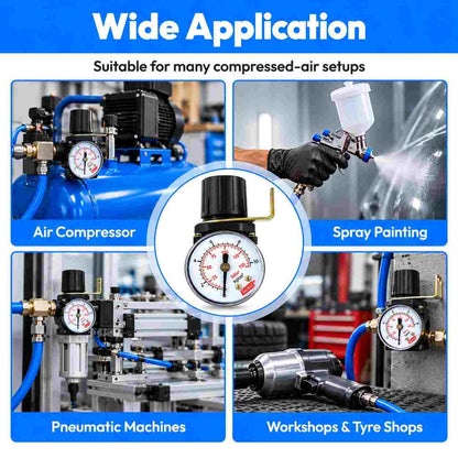Techno AR2000-02 REGULATOR WITH GAUGE SIZE-1/4Inch