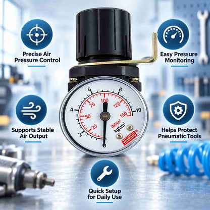 Techno AR2000-02 REGULATOR WITH GAUGE SIZE-1/4Inch
