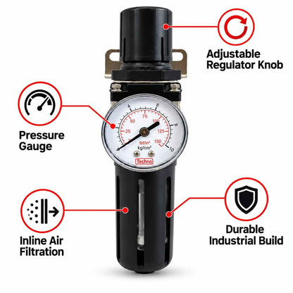 Techno Air Pneumatic Unit FR 1/4 Inch