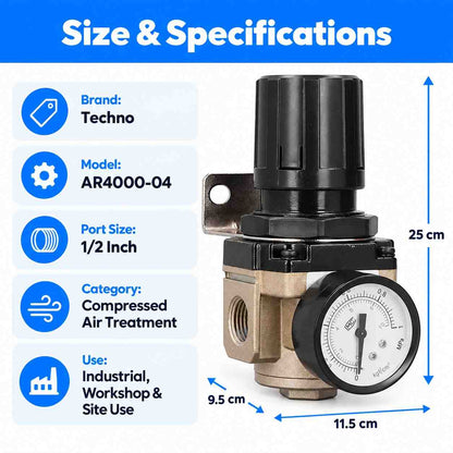 Techno Air Regulator 1/2 AR4000-04