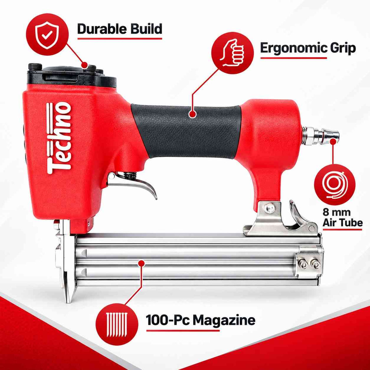 Implemental Techno Brad Nailer Pneumatic Air Nailer - 1