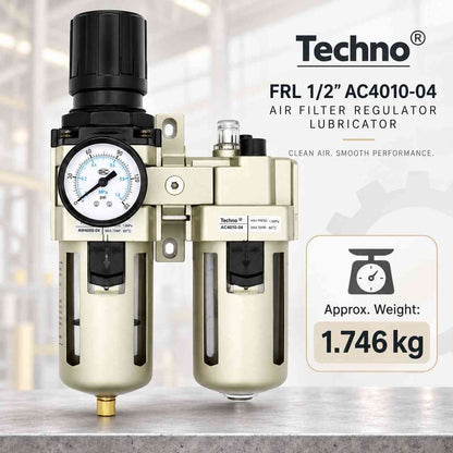 Techno FRL 1/2 AC4010-04 Air Filter Regulator Lubricator