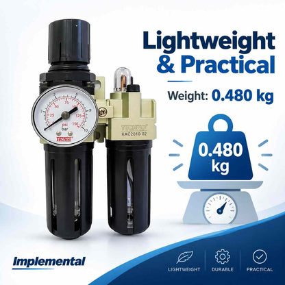 Techno FRL without Plastic Guard with Gauge KAC2010-02-1/4Inch