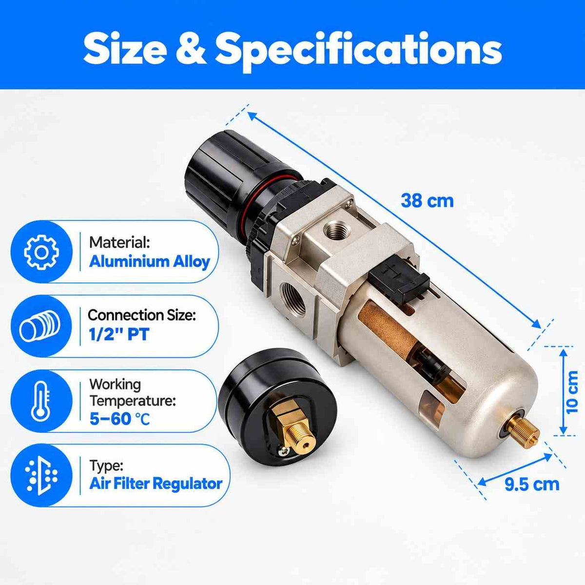 Techno FR 1/2 AW4000-04 Filter Regulator