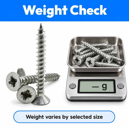Threaded Chipboard Zinc Coated Screws-100Pcs