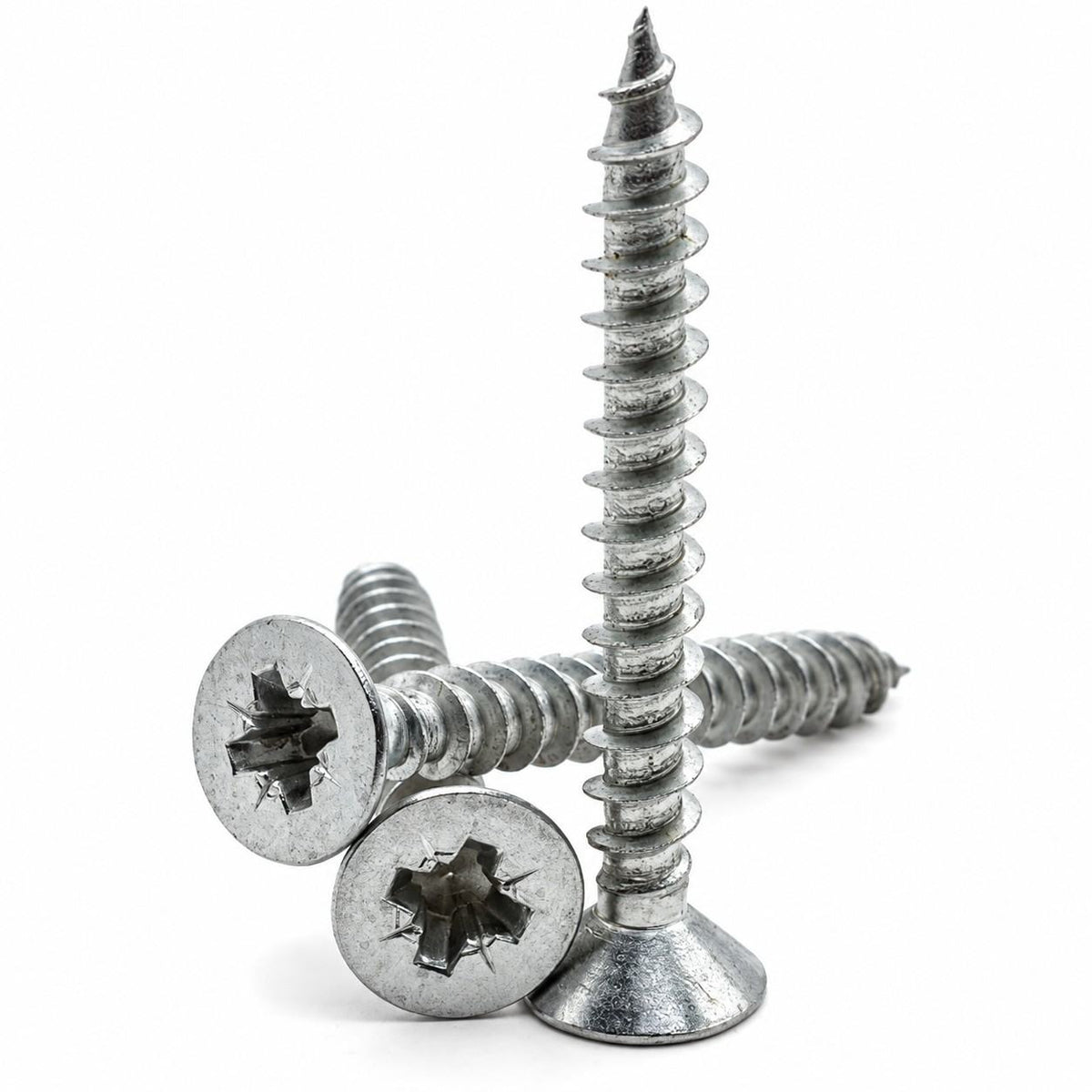 Threaded Chipboard Zinc Coated Screws-100Pcs