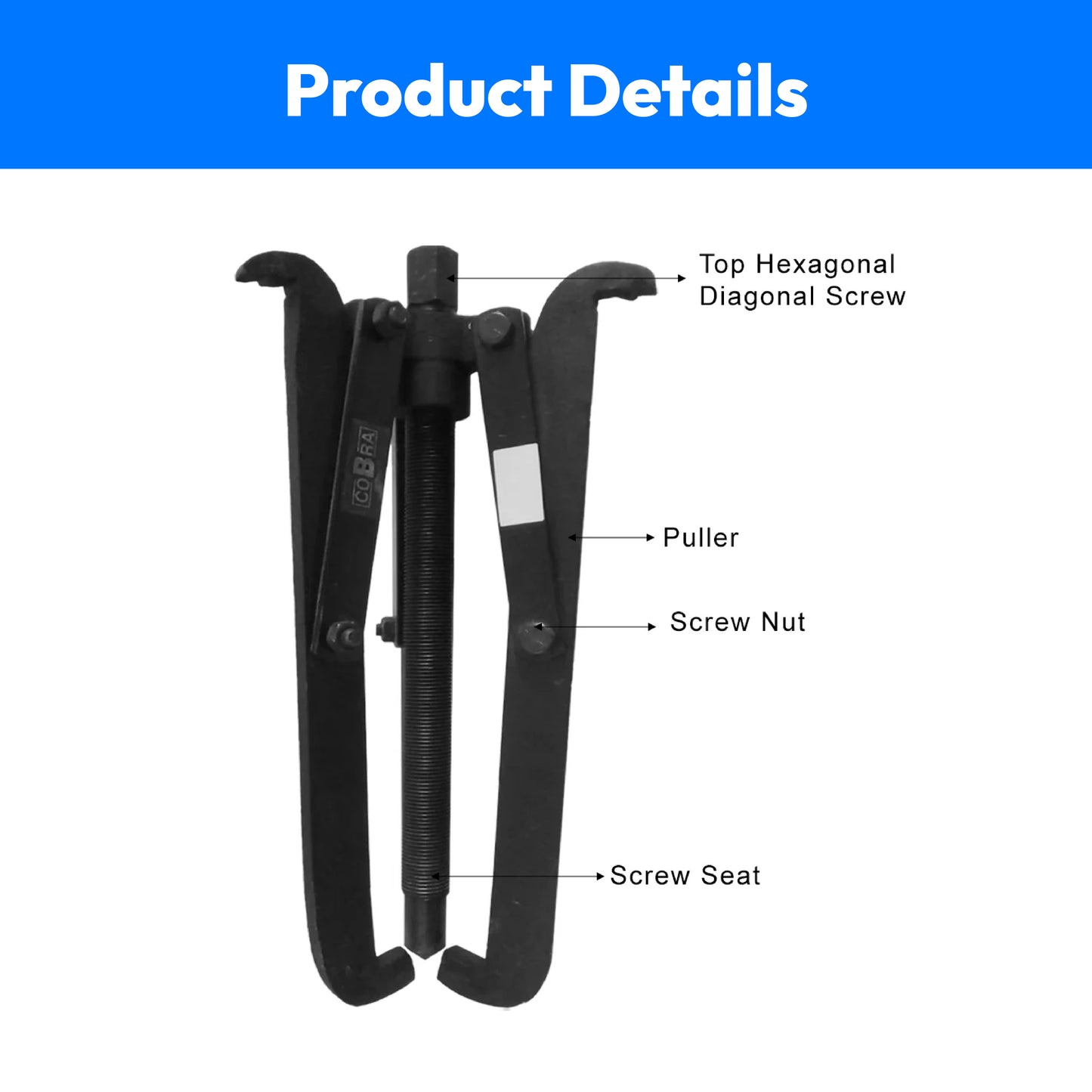 Three Jaw Bearing Puller Carbon Steel - 14 INCH