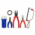 Tools Combo(Combination Plier, 2 in 1 Screwdriver, Wire Stripper, Tester, Paper Cutter, Electrical Tape, Measuring Tape)