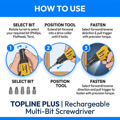 Topline Plus Screwdriver 4.8 Voltage 6.35MM(1/4")
