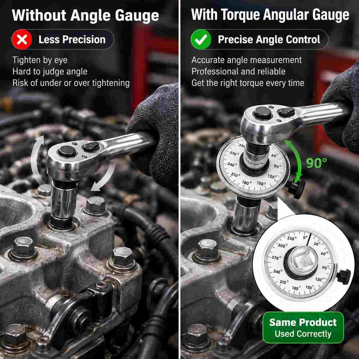 Implemental Torque Angular Gauge with Wrench-1/2Inch - 1