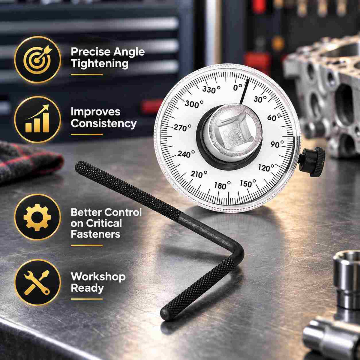 Implemental Torque Angular Gauge with Wrench-1/2Inch - 1