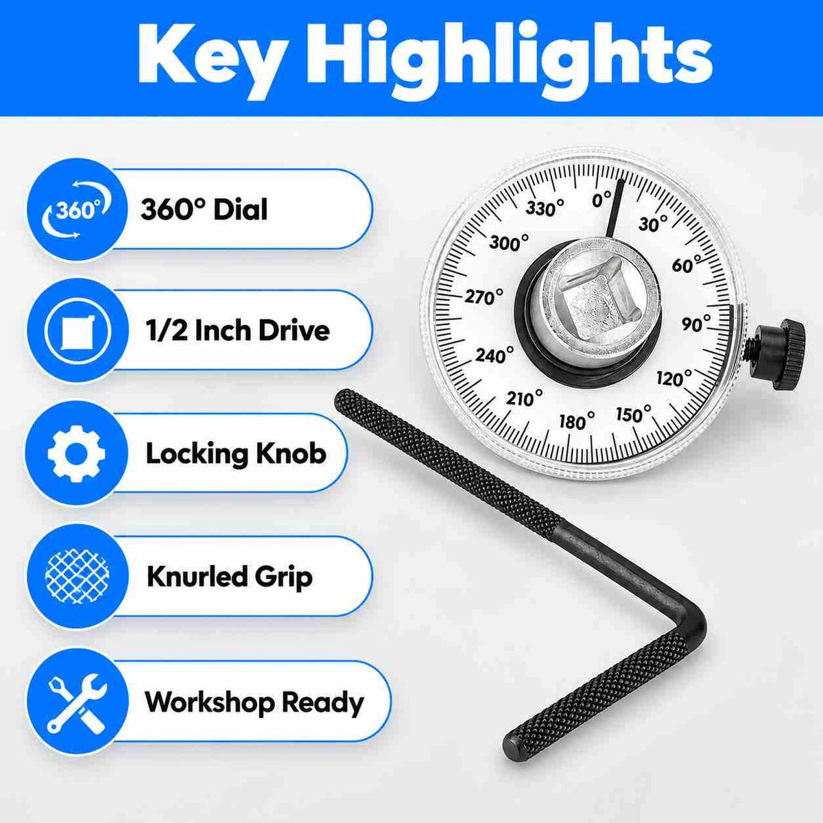 Torque Angular Gauge with Wrench-1/2Inch
