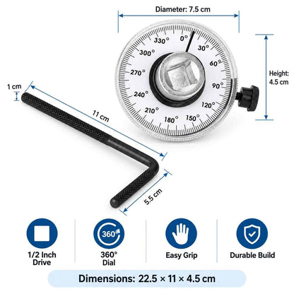 Implemental Torque Angular Gauge with Wrench-1/2Inch - 1