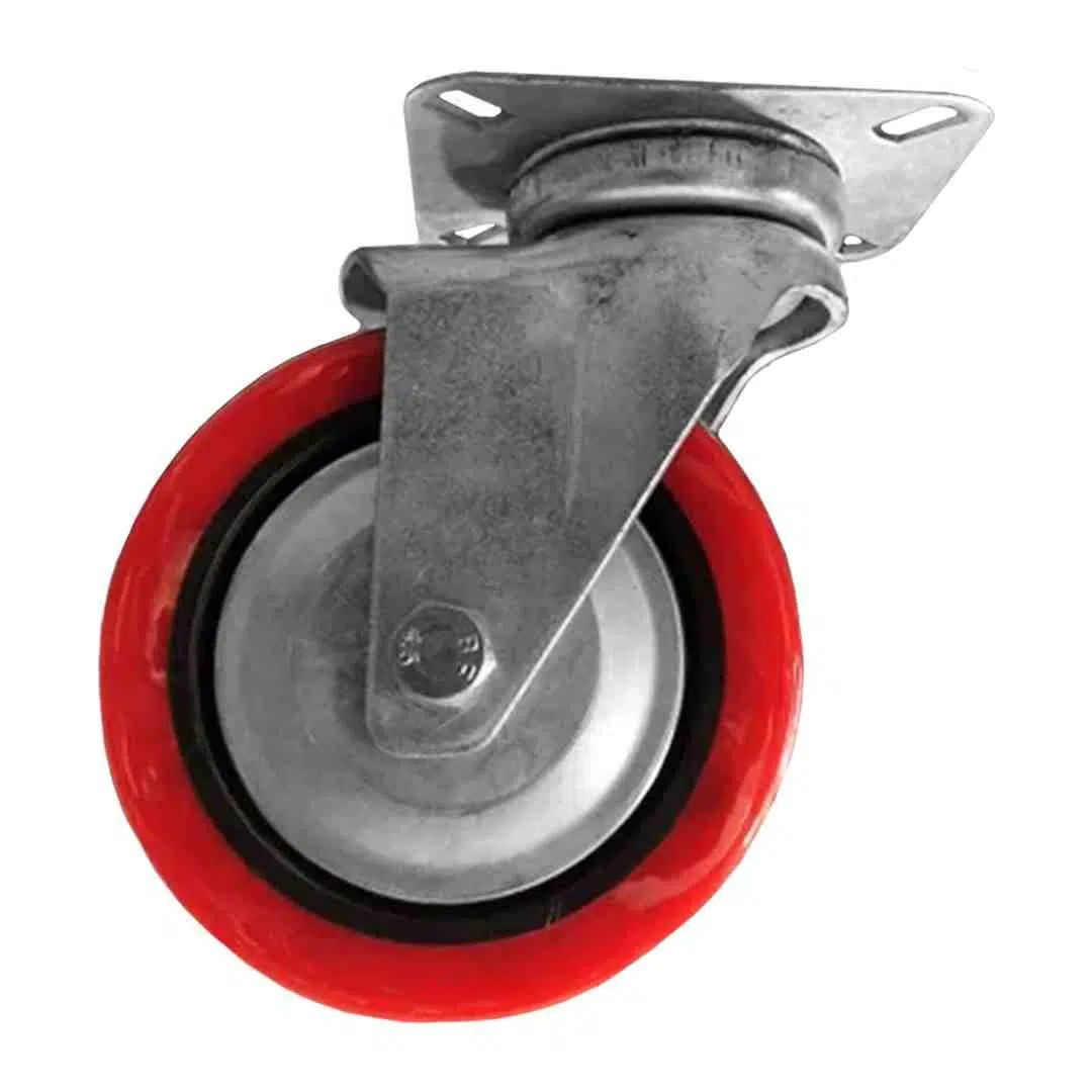 PU Plate Type Trolley Wheel Without Break 6 X 2 INCH