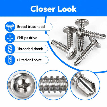Truss Head Self Drilling Screw-200Pcs