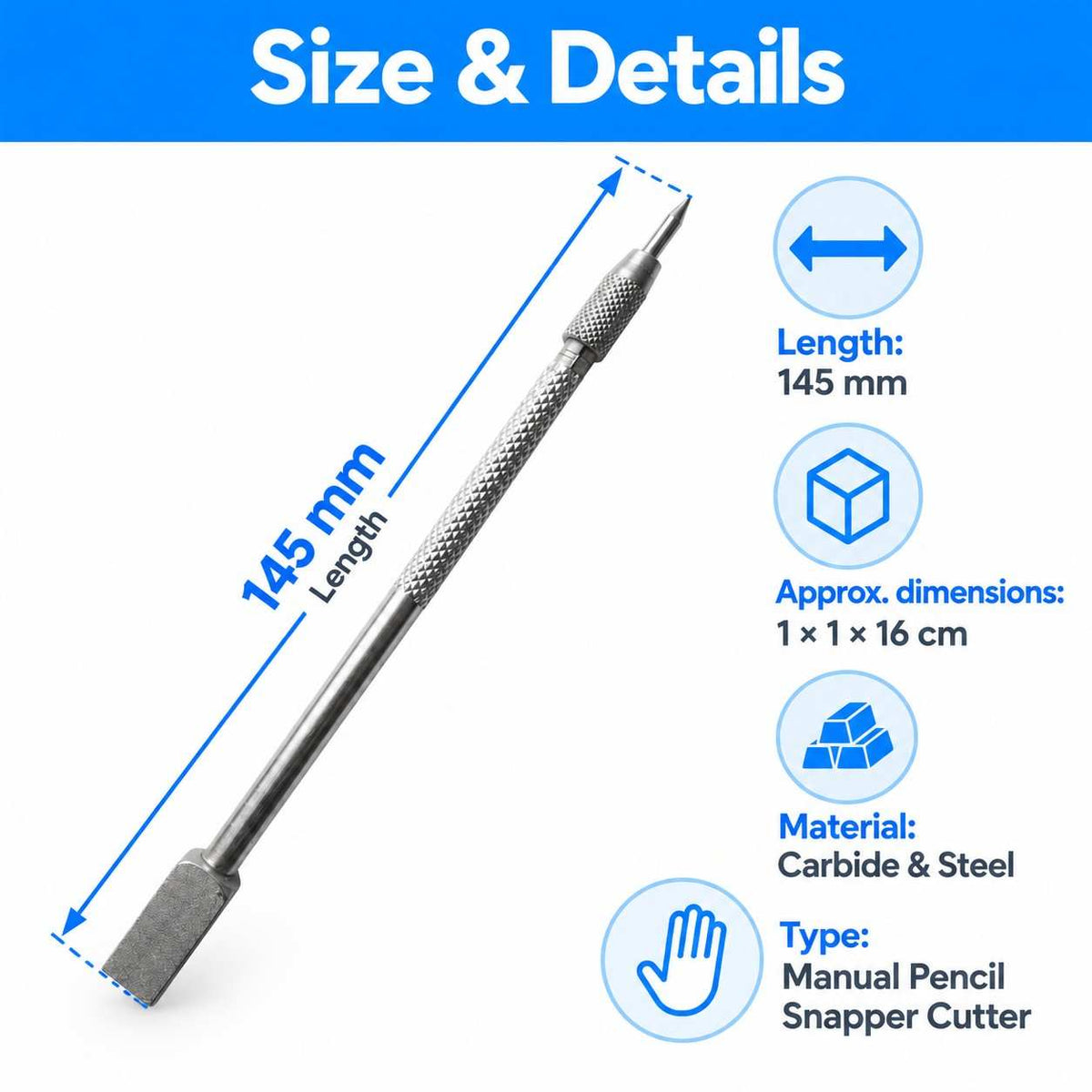 Turbo Manual Pencil Snapper Cutter-145mm