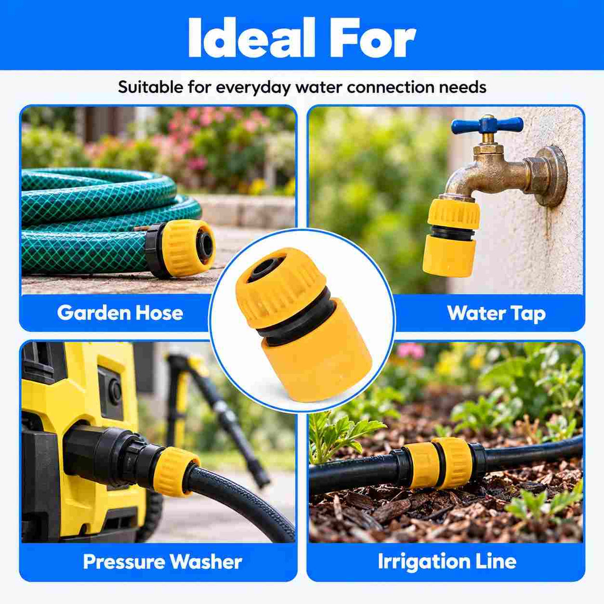 Universal Inlet Quick Connector Hose size 1/2 Inch